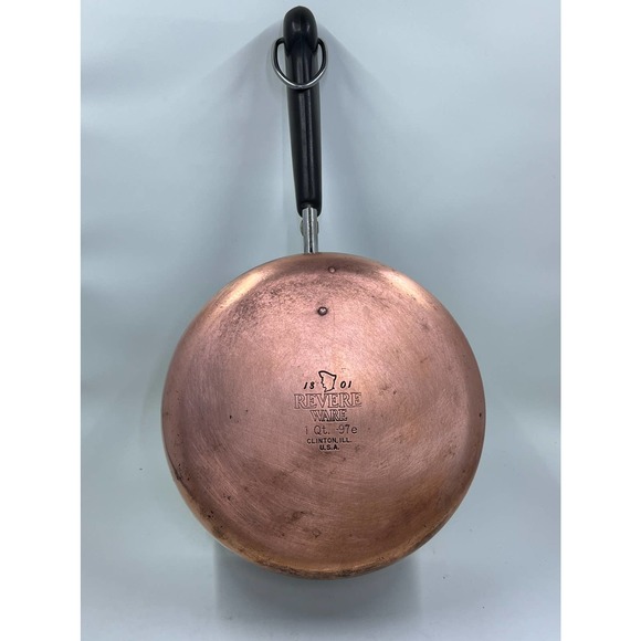 Revere Copper Ware 1 qt (Clinton, Ill) no lid - Picture 2 of 4